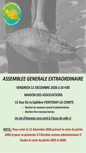 Affiche assemblée générale extraordinaire 2026